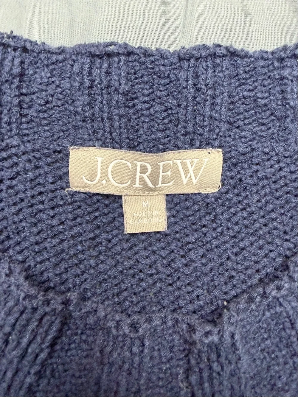 J Crew Relaxed Boat neck Beach Sweater - Navy sz M